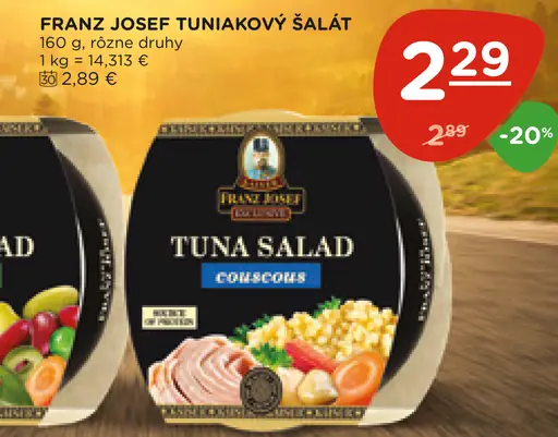 Franz Josef Tuniakový šalát couscous