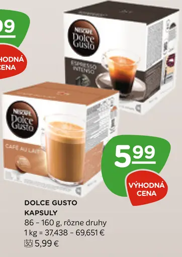Dolce Gusto kávové kapsuly