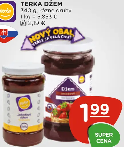 Terka džem rôzne druhy