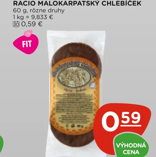 Racio Malokarpatský chlebíček rôzne druhy