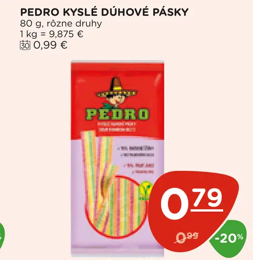 Pedro kyslé dúhové pásky