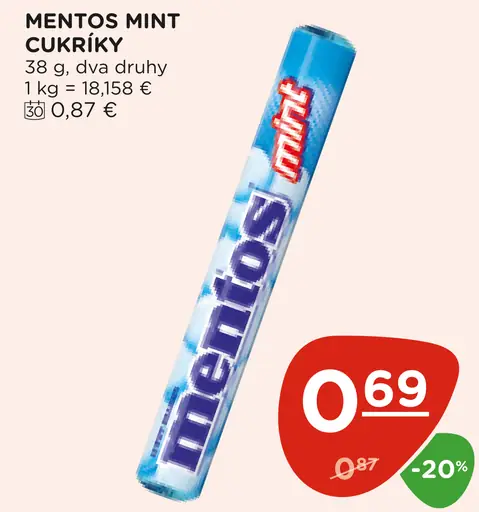 Mentos Mint cukríky