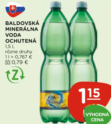 Baldovská minerálna voda ochutená