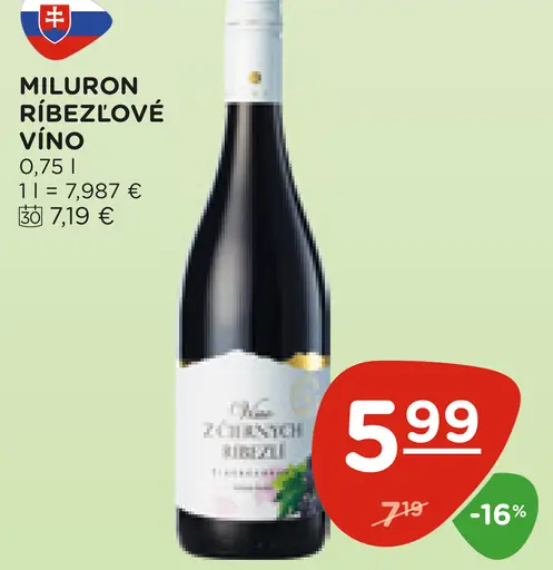 Miluron ríbezľové víno