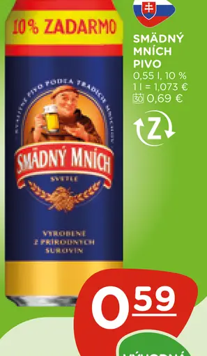 Smädný mních pivo plechovka