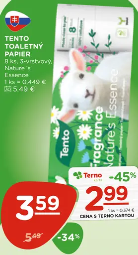 Tento toaletný papier Nature´s Essence 3-vrstvový