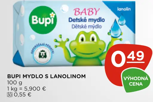 Bupi Baby detské mydlo lanolínové