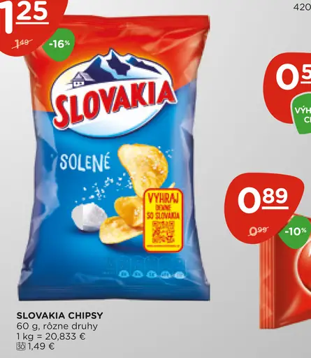 Slovakia chipsy solené