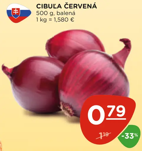 Cibuľa červená balená