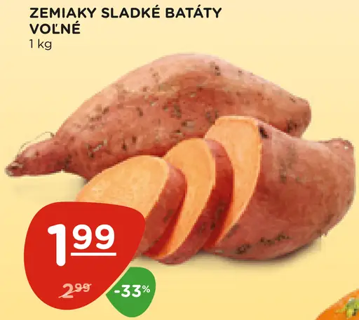 Zemiaky sladké batáty voľné