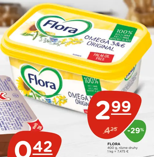 Flora Omega 3&6 rastlinný tuk na natieranie