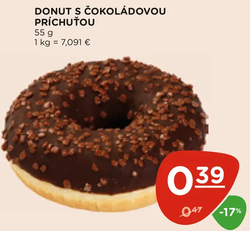 Donut s čokoládovou príchuťou