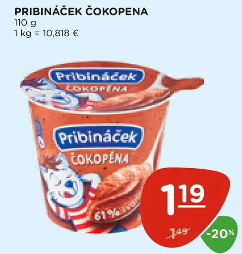 Pribináček čokopena dezert