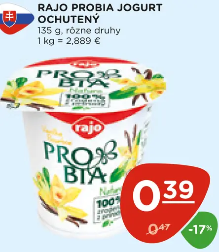 Rajo Probia Jogurt ochutený