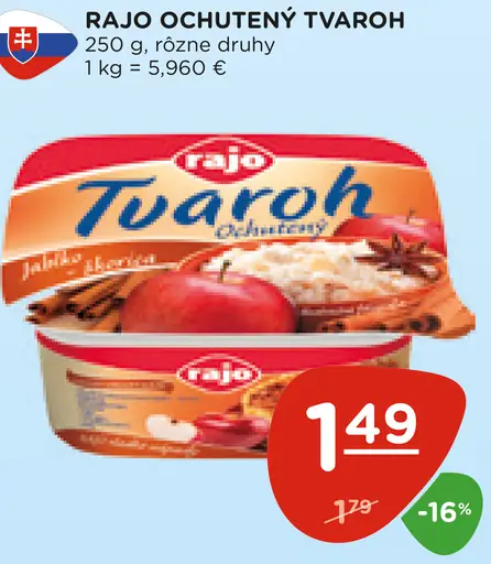 Rajo tvaroh ochutený