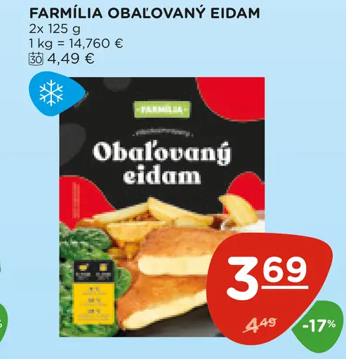 Fármília obaľovaný Eidam syr