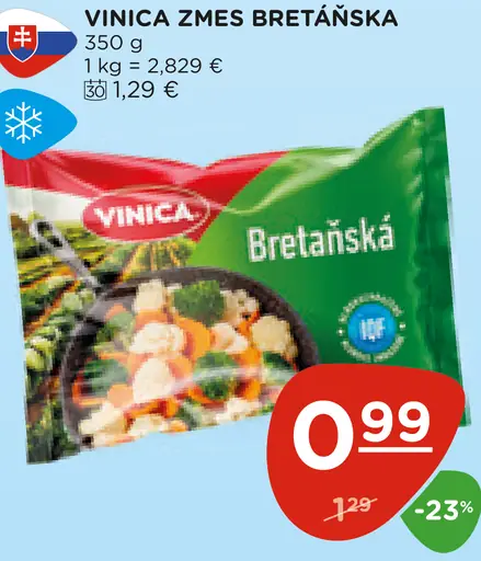 Vinica zmes Bretaňská mrazená zelenina