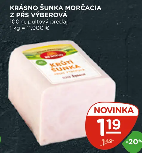 Krásno šunka morčacia z pŕs výberová