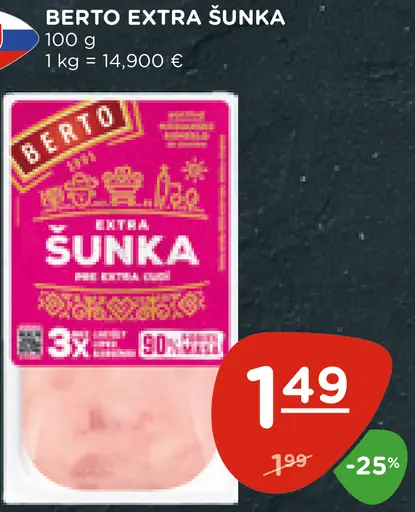 Berto šunka extra