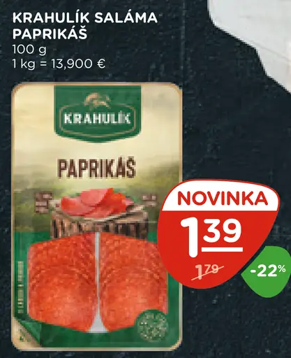 Krahulík saláma paprikáš