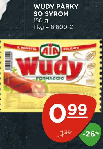 Wudy párky so syrom