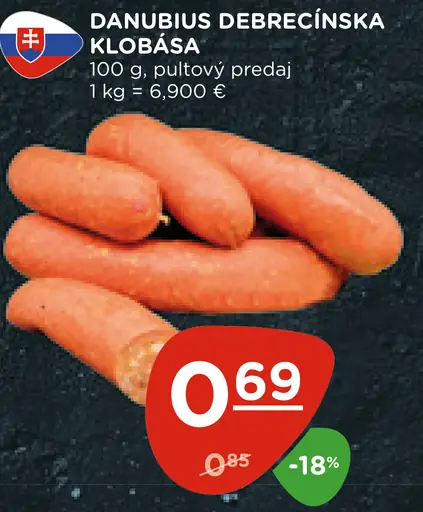 Danubius Debrecínska klobása