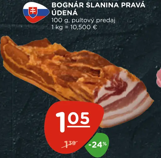 Bognár slanina pravá údená