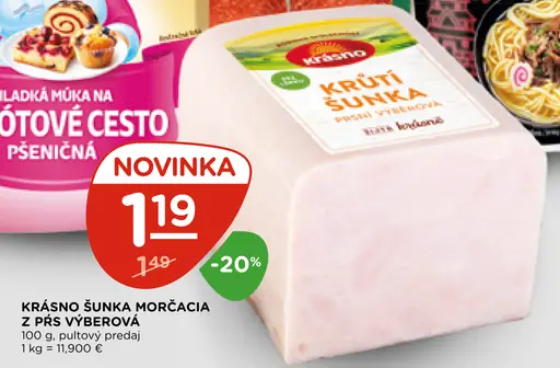 Krásno šunka morčacia z pŕs výberová