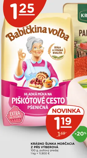 Babičkina voľba hladká pšeničná múka na piškótové cesto