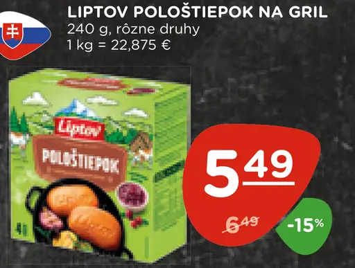 Liptov Pološtiepok na gril