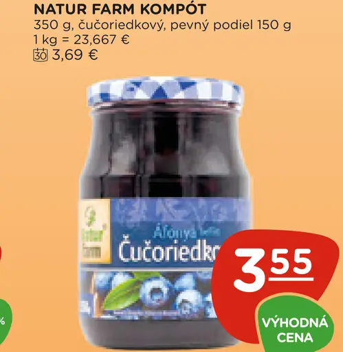 Natur Farm Čučoriedkový kompót