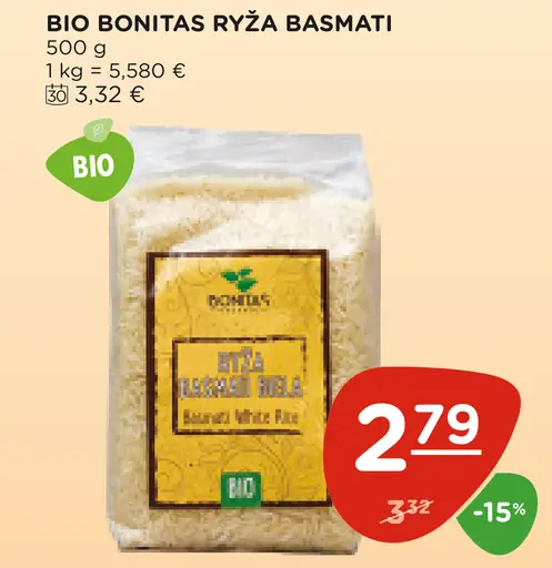 Bio Bonitas Ryža Basmati