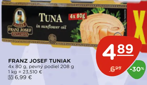 Franz Josef tuniak v slnečnicovom oleji