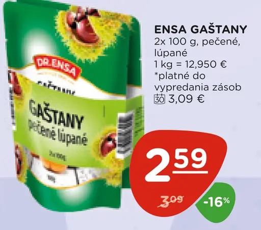 Ensa gaštany pečené lúpané