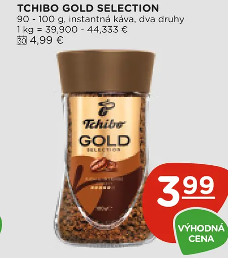 Tchibo Gold Selection instantná káva viac druhov