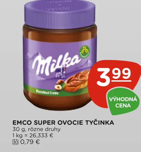 Milka Lieskovooriešková nátierka