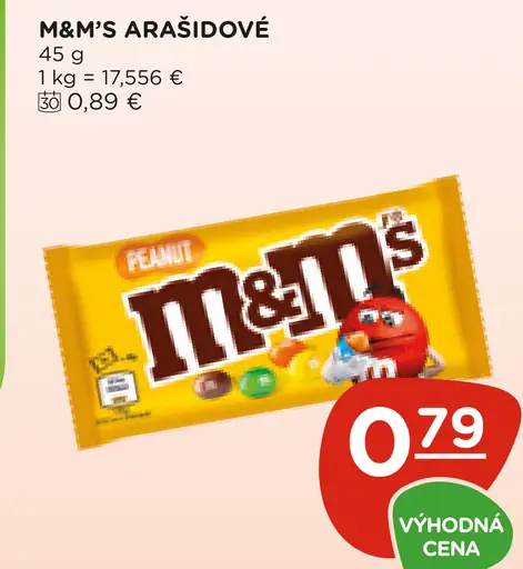 M&M’s arašidové cukríky