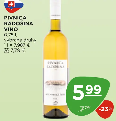 Pivnica Radošina víno