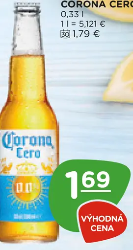 Corona Cero pivo plechovka
