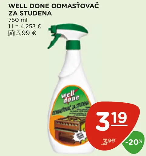 Well Done Odmasťovač za studena