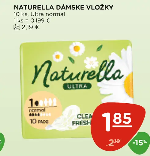 Naturella dámske vložky Ultra normal
