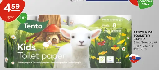 Tento Kids toaletný papier 3-vrstvový