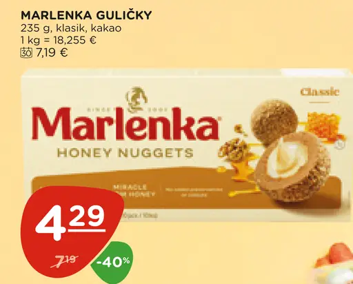 Marlenka guľôčky klasik, kakao