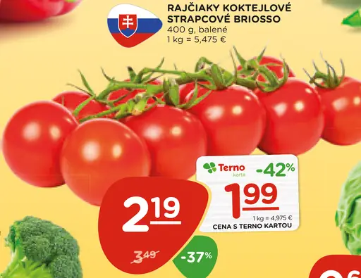 Rajčiaky koktejlové strapcové Briosso balené