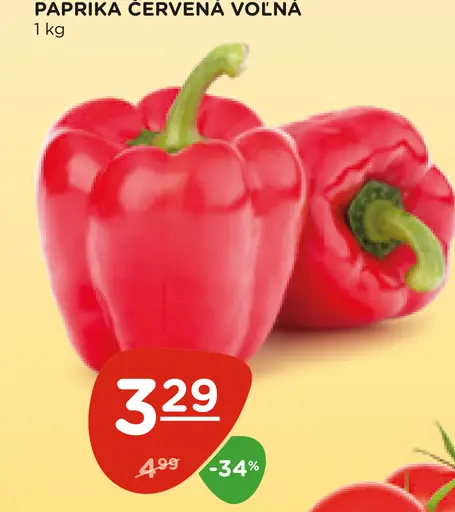 Paprika červená voľná