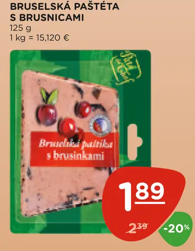 Bruselská paštéta s brusnicami