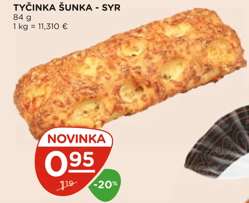 Tyčinka šunka – syr