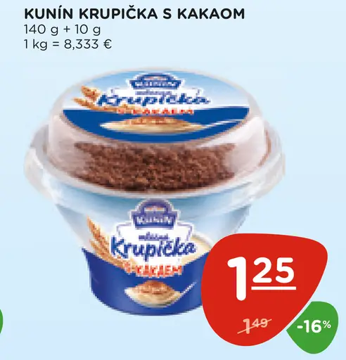 Kunín Krupička s kakaom
