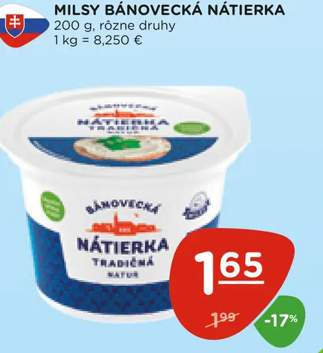Milsy Bánovecká nátierka tradičná