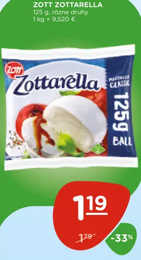 Zott Zottarella mozzarella classic ball